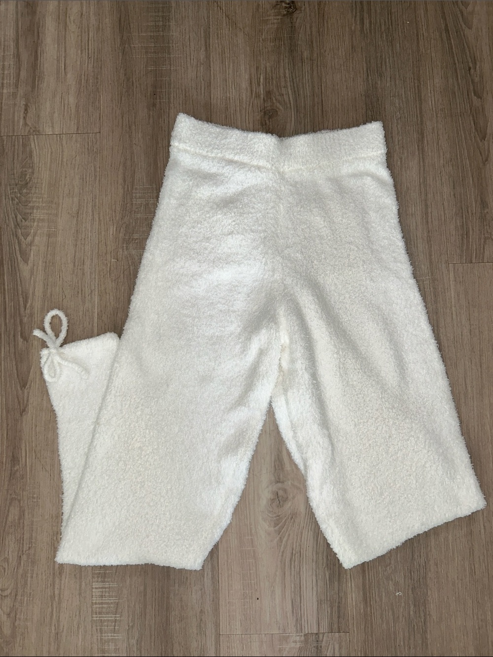 P'tula Cozy White Plush Lounge Pants